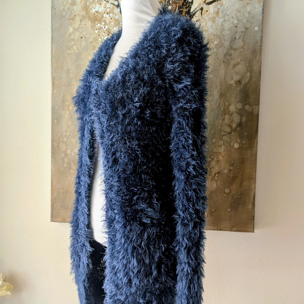 H&M Fuzzy Navy Blue Sweater - Picture 2 of 4